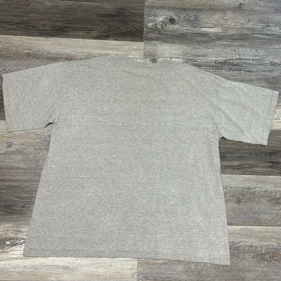 Vintage 90s Y2K Adidas Heather Gray Mens XL Center Logo Short Sleeve T-Shirt - Picture 3 of 10